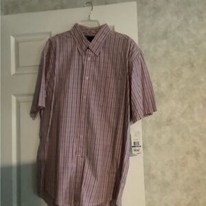 Men's Tommy Hilfiger Pink Plaid Short Sleeve Shirt-Brand New!